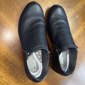 Naot Women's Autan Black Leather Loafers Size 42 Made In Israel Pre-owned No Box